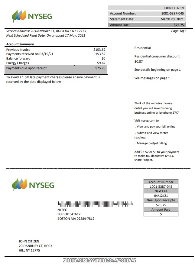  Minol USA business utility bill 